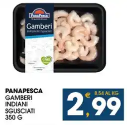 SeBón Supermercati Panapesca gamberi indiani sgusciati offerta