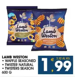 SeBón Supermercati Lamb weston waffle seasoned, twister natural, twisters season offerta