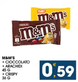 SeBón Supermercati M&m's chocolate, arachidi, crispy offerta