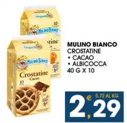 SeBón Supermercati Mulino bianco crostatine cacao, albicocca offerta