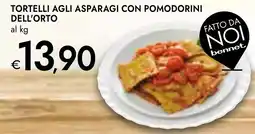 Bennet Tortelli agli asparagi con pomodorini dell'orto offerta