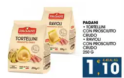 SeBón Supermercati Pagani tortellini con prosciutto crudo, ravioli offerta