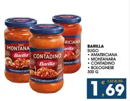 SeBón Supermercati Barilla sugo amatriciana, montanara, contadino, bolognese offerta