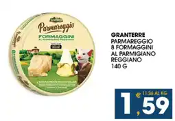 SeBón Supermercati Granterre parmareggio 8 formaggini al parmigiano reggiano offerta