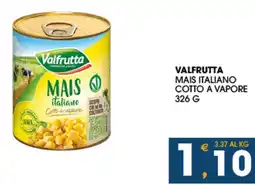 SeBón Supermercati Valfrutta mais italiano cotto a vapore offerta