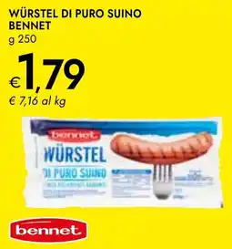 Bennet Würstel di puro suino BENNET offerta