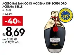 Bennet Aceto balsamico di modena igp scudi oro acetaia bellei offerta