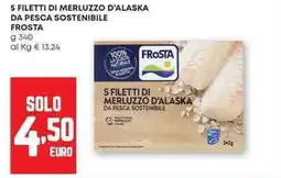 Panorama 5 filetti di merluzzo d'alaska da pesca sostenibile FROSTA offerta
