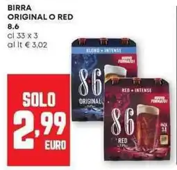Panorama Birra original o red 8.6 offerta