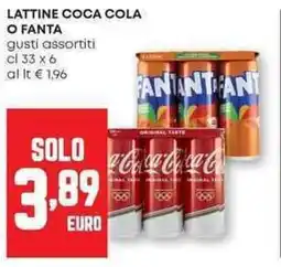 Panorama Lattine coca cola o fanta offerta