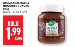 Panorama Crema spalmabile nocciole e cacao PAM offerta