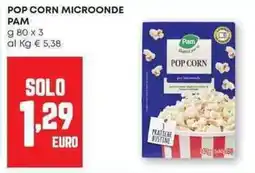 Panorama Pop corn microonde PAM offerta