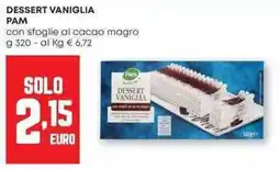 Panorama Dessert vaniglia PAM offerta