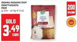 Panorama Grana padano dop grattugiato PAM offerta