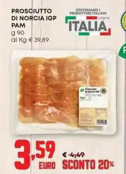 Panorama Prosciutto di norcia igp PAM offerta