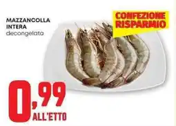 Panorama Mazzancolla intera decongelata offerta