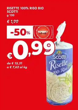 Bennet Risette 100% riso bio SCOTTI offerta
