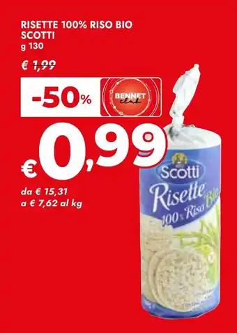 Bennet Risette 100% riso bio SCOTTI offerta
