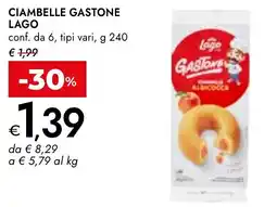 Bennet Ciambelle gastone LAGO offerta