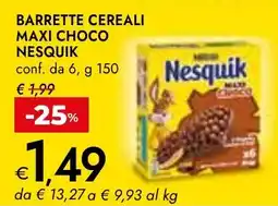 Bennet Barrette cereali maxi choco NESQUIK offerta
