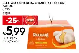 Bennet Colomba con crema chantilly le golose PALUANI offerta
