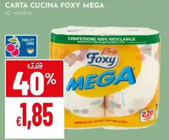 Pan Carta cucina foxy mega offerta