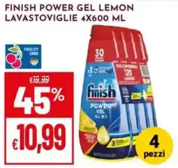 Pan Finish power gel lemon lavastoviglie offerta