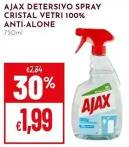 Pan Ajax detersivo spray cristal vetri 100% anti-alone offerta