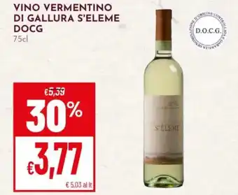Pan Vino vermentino di gallura s'eleme docg offerta