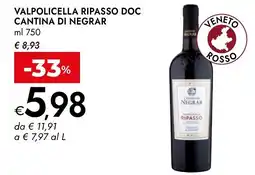 Bennet Valpolicella ripasso doc CANTINA DI NEGRAR offerta