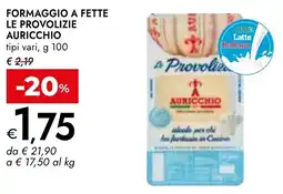 Bennet Formaggio a fette le provolizie AURICCHIO offerta