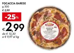 Bennet Focaccia barese offerta