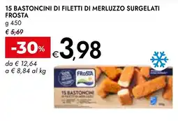 Bennet 15 bastoncini di filetti di merluzzo surgelati FROSTA offerta