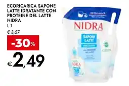 Bennet Ecoricarica sapone latte idratante con proteine del latte NIDRA offerta