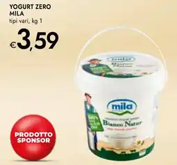 Bennet Yogurt zero MILA offerta