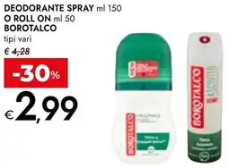 Bennet Deodorante spray o roll on BOROTALCO offerta