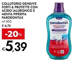 Bennet Collutorio gengive forti & protette con acido ialuronico e menta piperita PARODONTAX offerta