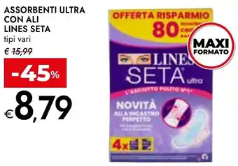 Bennet Assorbenti ultra con ali LINES SETA offerta