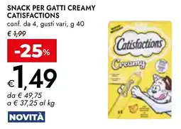 Bennet Snack per gatti creamy CATISFACTIONS offerta