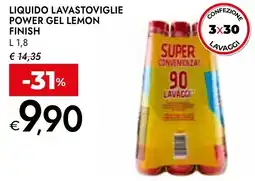 Bennet Liquido lavastoviglie power gel lemon FINISH offerta