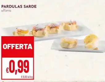 Pan Pardulas sarde offerta