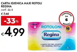 Bennet Carta igienica maxi rotoli REGINA offerta