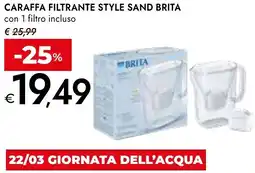Bennet Caraffa filtrante style sand BRITA offerta
