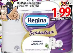 Il Genio Supermercato Regina carta igienica sensation-6 rotoli offerta