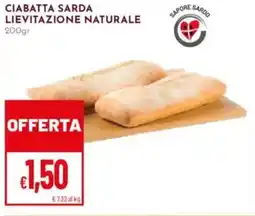 Pan Ciabatta sarda lievitazione naturale offerta