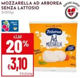 Pan Mozzarella ad arborea senza lattosio offerta