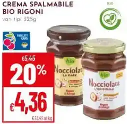 Pan Crema spalmabile bio rigoni offerta