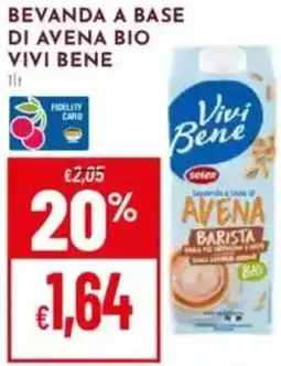 Pan Bevanda a base di avena bio VIVI BENE offerta