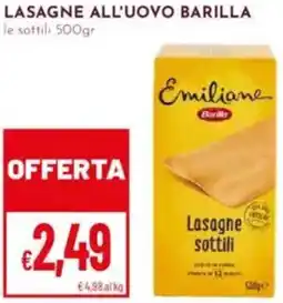 Pan Lasagne all'uovo BARILLA offerta