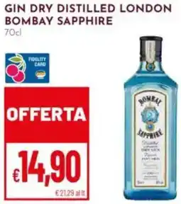 Pan Gin dry distilled london BOMBAY SAPPHIRE offerta